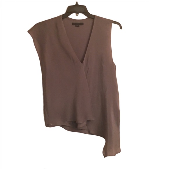 Alexander Wang Tops - Alexander Wang Gray Assymetric Silky Tank Size L
